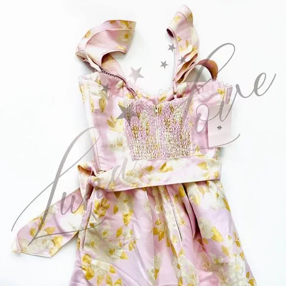 V. CHAPMAN The Vera Dress in Light Lilac Baroque Floral (size 6) NWT - Picture 11 of 14